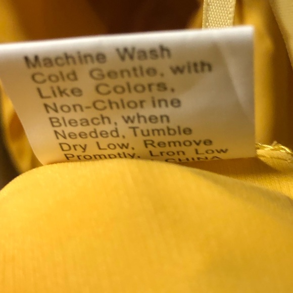 NWOT Yellow Twist Shoulder Belted Sexy Split Thigh Joyfunear Dress XL - Picture 11 of 14